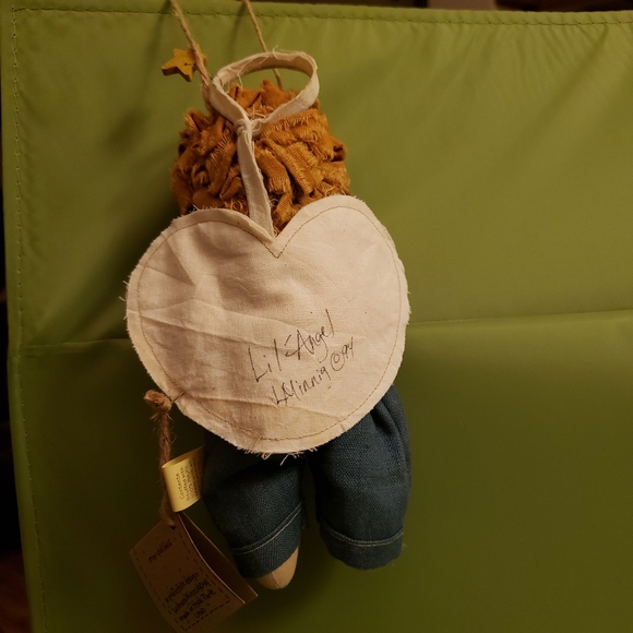 Vintage 1994 Lil' Plainfolk Angel by LuAnne Minnig - Lion Angel Ornament - NWT - Picture 4 of 6